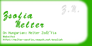 zsofia melter business card